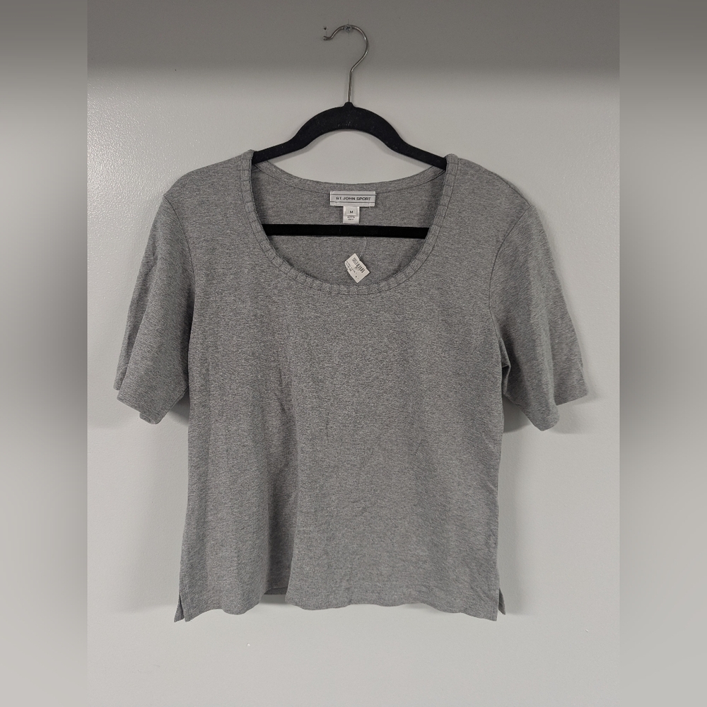 st John Sport New With Partial Tags Size M Gray Women's Top
